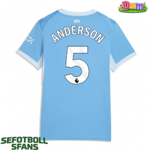 Manchester City Elliot Anderson #5 Hemmatröja Kvinnor 2026-27 Kortärmad